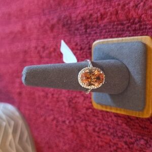 925 Silver Ring with CINTRINE  Gemstone